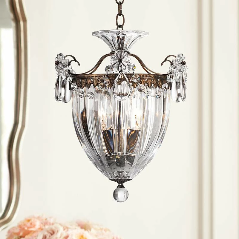 Schonbek Bagatelle Collection 10 1/2"W Crystal 3-Light Mini Pendant 3 Schonbek Bagatelle Collection 10 1/2"W Crystal 3-Light Mini Pendant