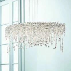 Schonbek Chantant 43" Wide Crystal Pendant Light