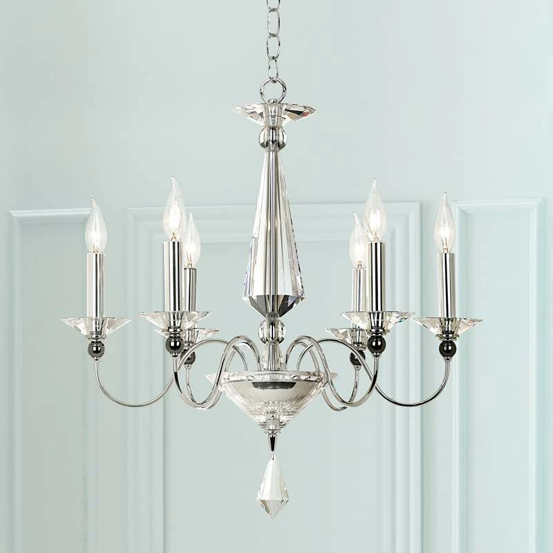 Schonbek Jasmine Optic Crystal 22 1/2" Wide Chandelier 4 Schonbek Jasmine Optic Crystal 22 1/2" Wide Chandelier - Image 2