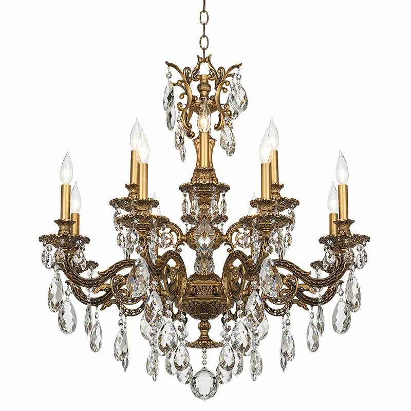 Schonbek Milano 32 1/2" Wide Large Crystal Chandelier 6 Schonbek Milano 32 1/2" Wide Large Crystal Chandelier - Image 4