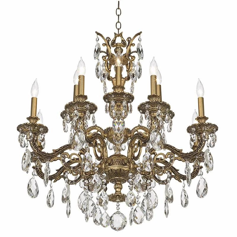 Schonbek Milano 32 1/2" Wide Large Crystal Chandelier 8 Schonbek Milano 32 1/2" Wide Large Crystal Chandelier - Image 6