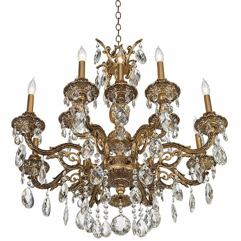 Schonbek Milano 32 1/2" Wide Large Crystal Chandelier 9 Schonbek Milano 32 1/2" Wide Large Crystal Chandelier - Image 7