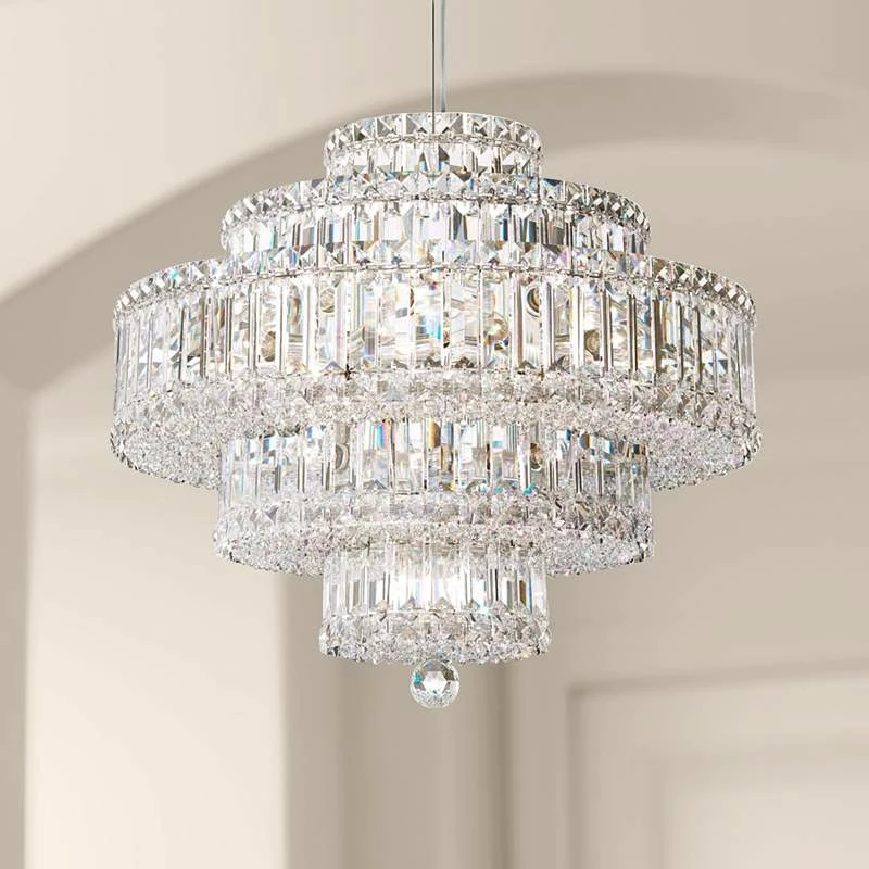 Schonbek Plaza 9-Light Swarovski Crystal Pendant Chandelier 3 Schonbek Plaza 9-Light Swarovski Crystal Pendant Chandelier
