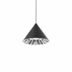 Schonbek Primrose Black 8" Wide Modern Cone LED Mini Pendant -Lighting Sales Shop schonbek primrose black 8 inch wide modern cone led mini pendant 259m3