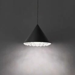 Schonbek Primrose Black 8" Wide Modern Cone LED Mini Pendant -Lighting Sales Shop schonbek primrose black 8 inch wide modern cone led mini pendant 259m3views2