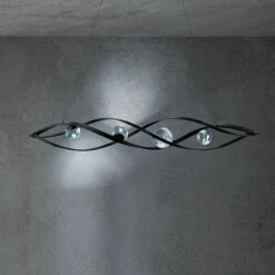 Schonbek Slipstream 56.3" 4-Light Modern LED Crystal Linear Pendant -Lighting Sales Shop schonbek slipstream 56 3 inch 4 light modern led crystal linear pendant 229m3views3