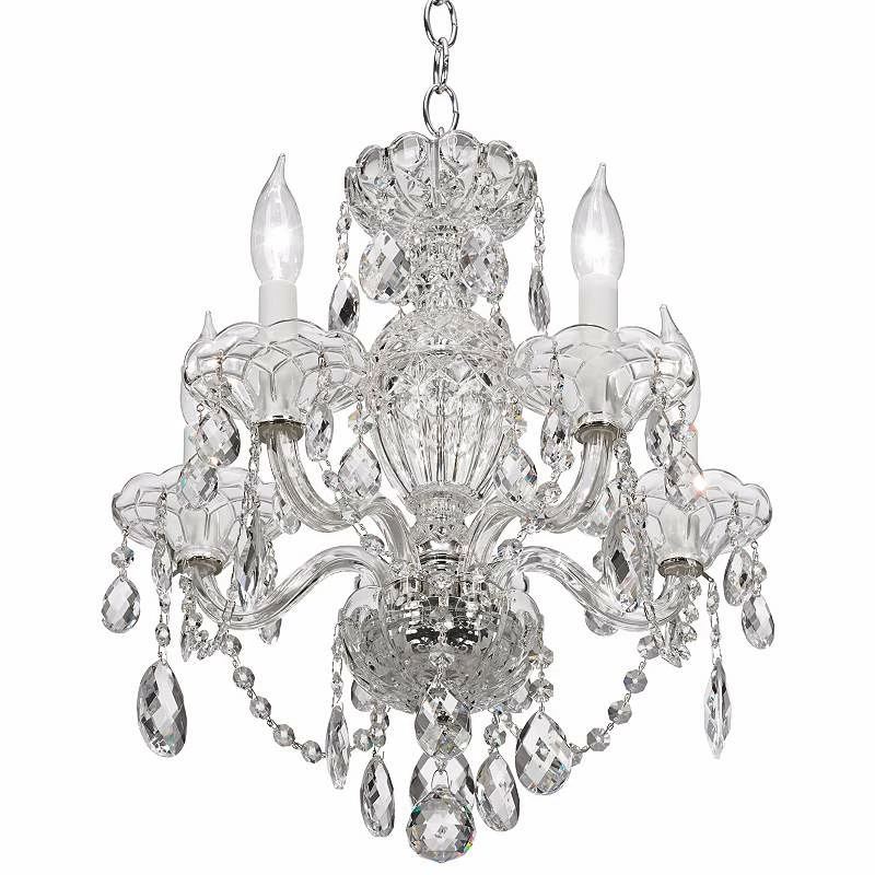 Schonbek Sterling 16" Wide Heritage Crystal Chandelier 6 Schonbek Sterling 16" Wide Heritage Crystal Chandelier - Image 4