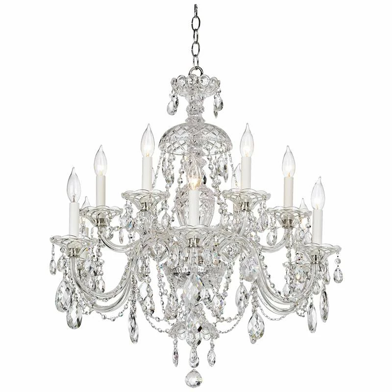Schonbek Sterling 29" Wide Heritage Crystal 12-Light Chandelier 5 Schonbek Sterling 29" Wide Heritage Crystal 12-Light Chandelier - Image 3