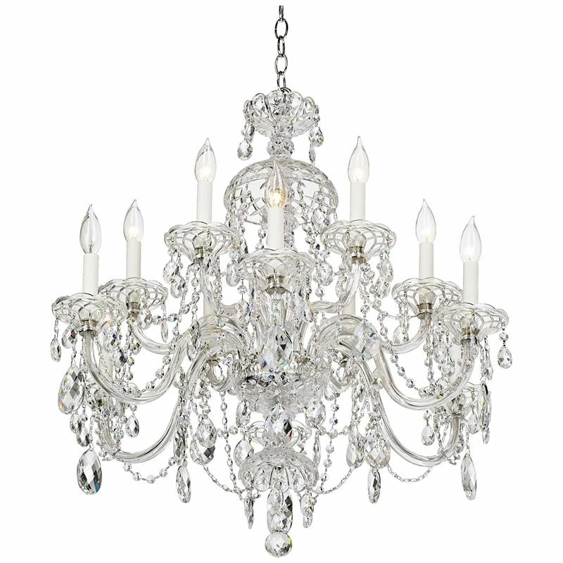 Schonbek Sterling 29" Wide Heritage Crystal 12-Light Chandelier 8 Schonbek Sterling 29" Wide Heritage Crystal 12-Light Chandelier - Image 6
