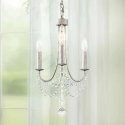 Schonbek Verdana 12" Wide Silver 3-Light Mini Pendant Light