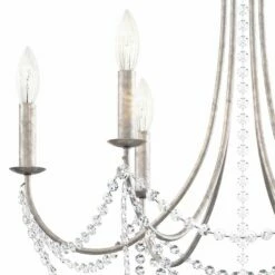 Schonbek Verdana 24"W Antique Silver 6-Light Pendant Light -Lighting Sales Shop schonbek verdana 24 inchw antique silver 6 light pendant light 98k65views1