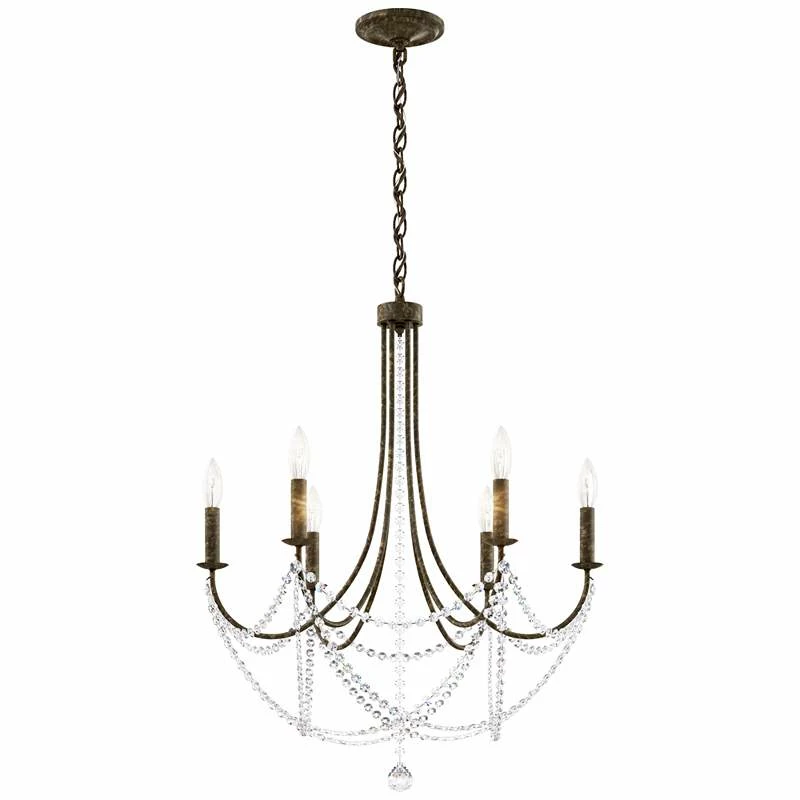 Schonbek Verdana 24"W Heirloom Bronze 6-Light Pendant Light 7 Schonbek Verdana 24"W Heirloom Bronze 6-Light Pendant Light - Image 5