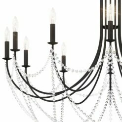 Schonbek Verdana 43" Wide Matte Black 12-Light Pendant Light -Lighting Sales Shop schonbek verdana 43 inch wide matte black 12 light pendant light 98m56views1