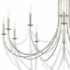 Schonbek Verdana 43"W Antique Silver 12-Light Pendant Light -Lighting Sales Shop schonbek verdana 43 inchw antique silver 12 light pendant light 98m39views1