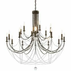 Schonbek Verdana 43"W Bronze 18-Light 2-Tier Pendant Light -Lighting Sales Shop schonbek verdana 43 inchw bronze 18 light 2 tier pendant light 98p80