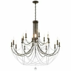 Schonbek Verdana 43"W Bronze 18-Light 2-Tier Pendant Light -Lighting Sales Shop schonbek verdana 43 inchw bronze 18 light 2 tier pendant light 98p80views3