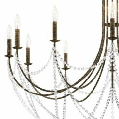 Schonbek Verdana 43"W Heirloom Bronze 12-Light Pendant Light -Lighting Sales Shop schonbek verdana 43 inchw heirloom bronze 12 light pendant light 98m71views1