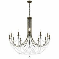 Schonbek Verdana 43"W Heirloom Bronze 12-Light Pendant Light -Lighting Sales Shop schonbek verdana 43 inchw heirloom bronze 12 light pendant light 98m71views3