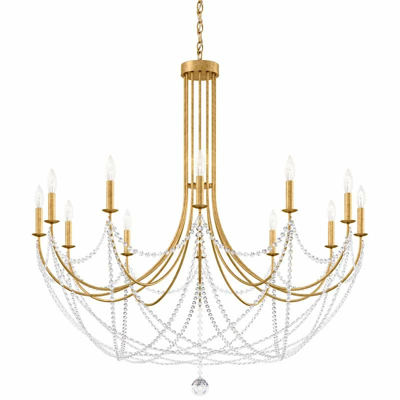 Schonbek Verdana 43"W Heirloom Gold 12-Light Pendant Light 4 Schonbek Verdana 43"W Heirloom Gold 12-Light Pendant Light - Image 2