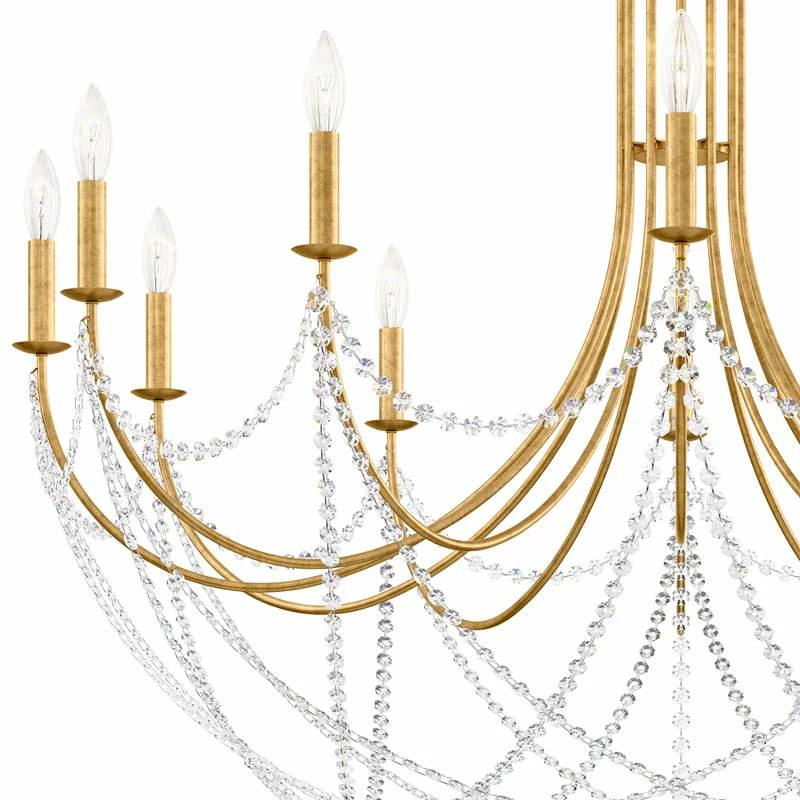 Schonbek Verdana 43"W Heirloom Gold 12-Light Pendant Light 5 Schonbek Verdana 43"W Heirloom Gold 12-Light Pendant Light - Image 3
