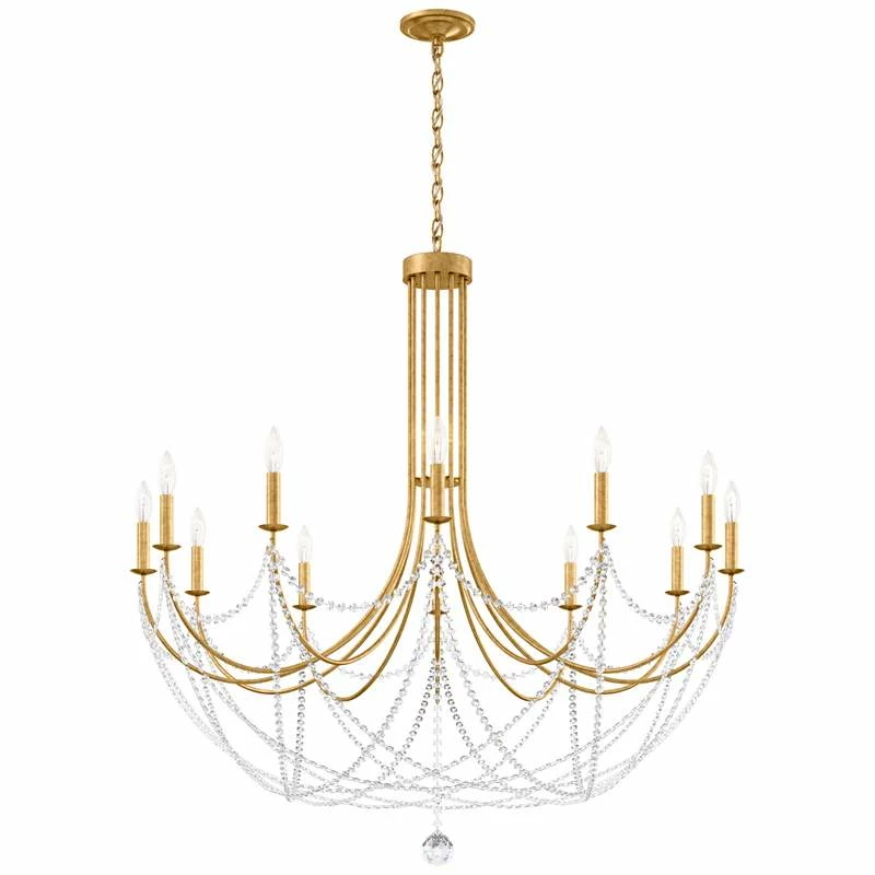 Schonbek Verdana 43"W Heirloom Gold 12-Light Pendant Light 7 Schonbek Verdana 43"W Heirloom Gold 12-Light Pendant Light - Image 5
