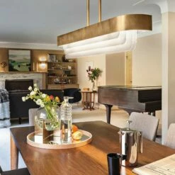 Serene 36 1/2" Wide Brass LED Kitchen Island Light Pendant -Lighting Sales Shop serene 36 and one half inch wide brass led kitchen island light pendant 42t92views1