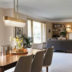 Serene 36 1/2" Wide Brass LED Kitchen Island Light Pendant -Lighting Sales Shop serene 36 and one half inch wide brass led kitchen island light pendant 42t92views2