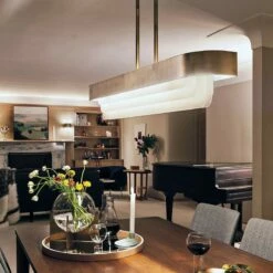 Serene 36 1/2" Wide Brass LED Kitchen Island Light Pendant -Lighting Sales Shop serene 36 and one half inch wide brass led kitchen island light pendant 42t92views5