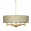 Sesame Faux Silk Ava 6-Light Gold Pendant Chandelier -Lighting Sales Shop sesame faux silk ava 6 light gold pendant chandelier 700j6