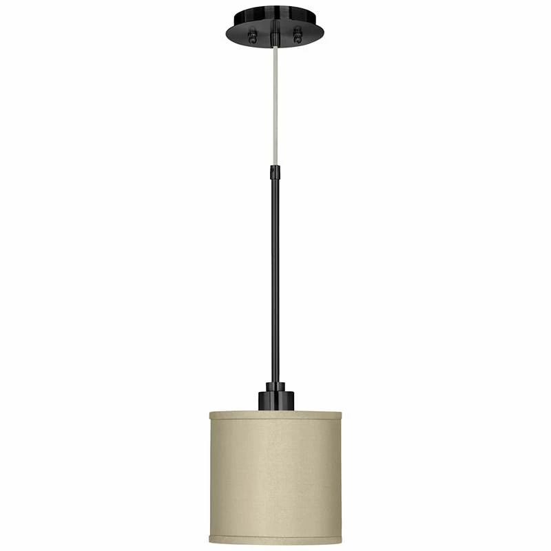 Sesame Faux Silk Giclee Black Mini Pendant Light 4 Sesame Faux Silk Giclee Black Mini Pendant Light - Image 2