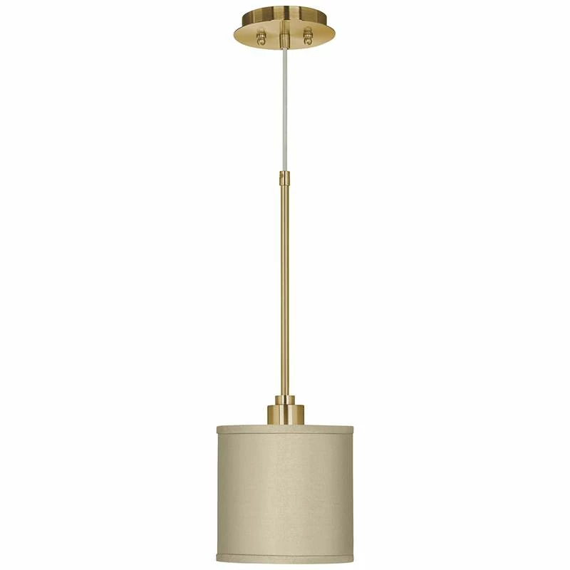 Sesame Faux Silk Giclee Gold Mini Pendant Light 4 Sesame Faux Silk Giclee Gold Mini Pendant Light - Image 2