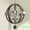 Sharlow Charcoal And Silverleaf Glass 19"W 5-Light Pendant -Lighting Sales Shop sharlow charcoal and silverleaf glass 19 inchw 5 light pendant 7w046cropped
