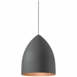 Signal Grande 17" Wide Gray And Copper LED Pendant Light -Lighting Sales Shop signal grande 17 inch wide gray and copper led pendant light 12j28