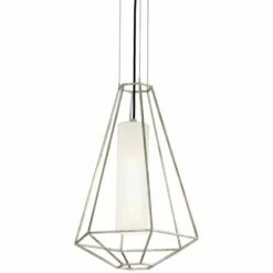 Troy Silhouette 16" Wide Silver Leaf Pendant Light