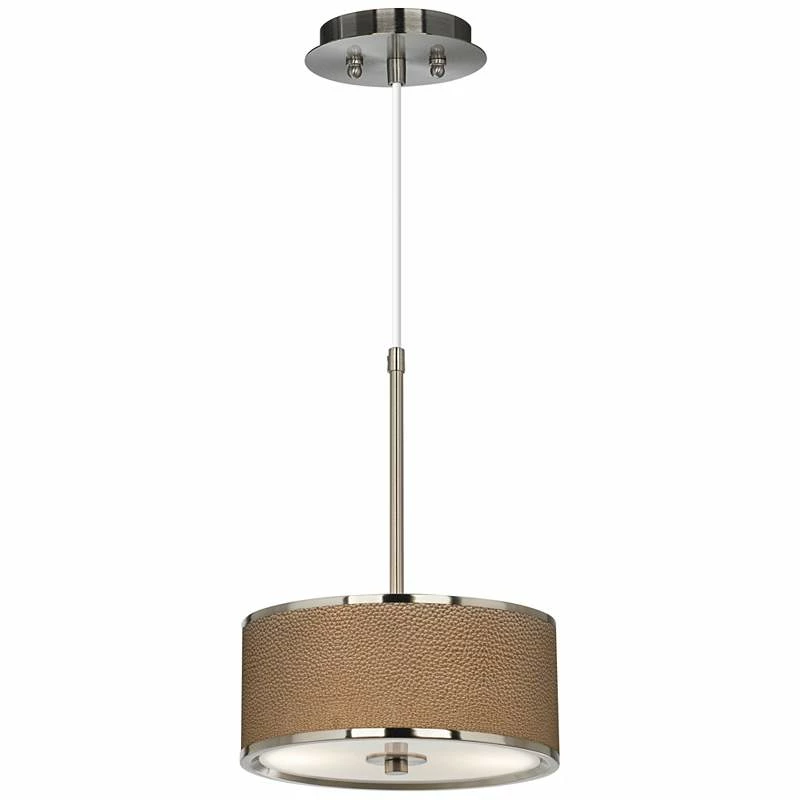 Simulated Leatherette Giclee Glow 10 1/4" Wide Pendant Light 4 Simulated Leatherette Giclee Glow 10 1/4" Wide Pendant Light - Image 2