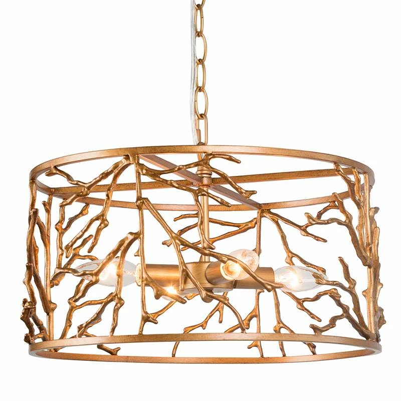 Sinfi 15 1/2" Wide 4-Light Golden Chandelier 4 Sinfi 15 1/2" Wide 4-Light Golden Chandelier - Image 2