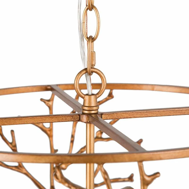 Sinfi 15 1/2" Wide 4-Light Golden Chandelier 6 Sinfi 15 1/2" Wide 4-Light Golden Chandelier - Image 4