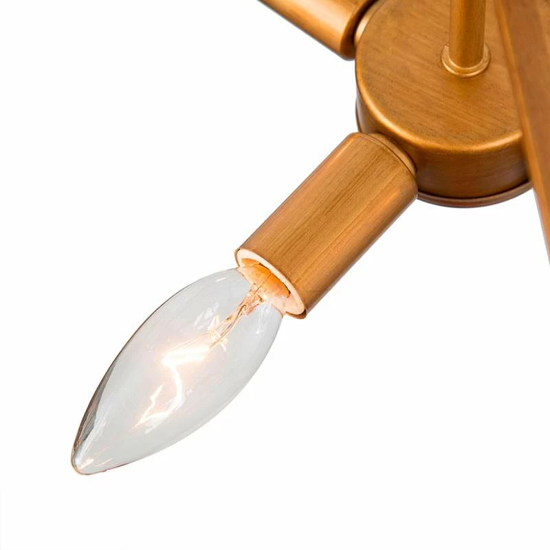 Sinfi 15 1/2" Wide 4-Light Golden Chandelier 7 Sinfi 15 1/2" Wide 4-Light Golden Chandelier - Image 5