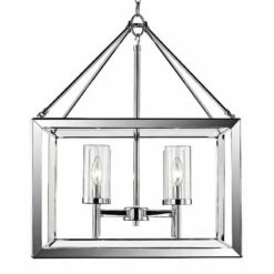 Golden Lighting Smyth 21" Wide Chrome 4-Light Chandelier