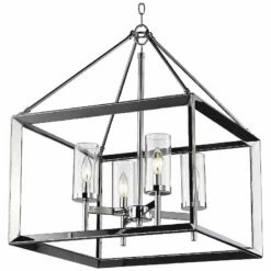 Golden Lighting Smyth 21" Wide Chrome 4-Light Chandelier -Lighting Sales Shop smyth 21 inch wide chrome 4 light chandelier 33j09views2