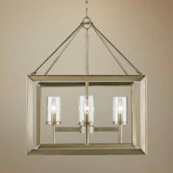 Golden Lighting Smyth 21" Wide White Gold 4-Light Chandelier
