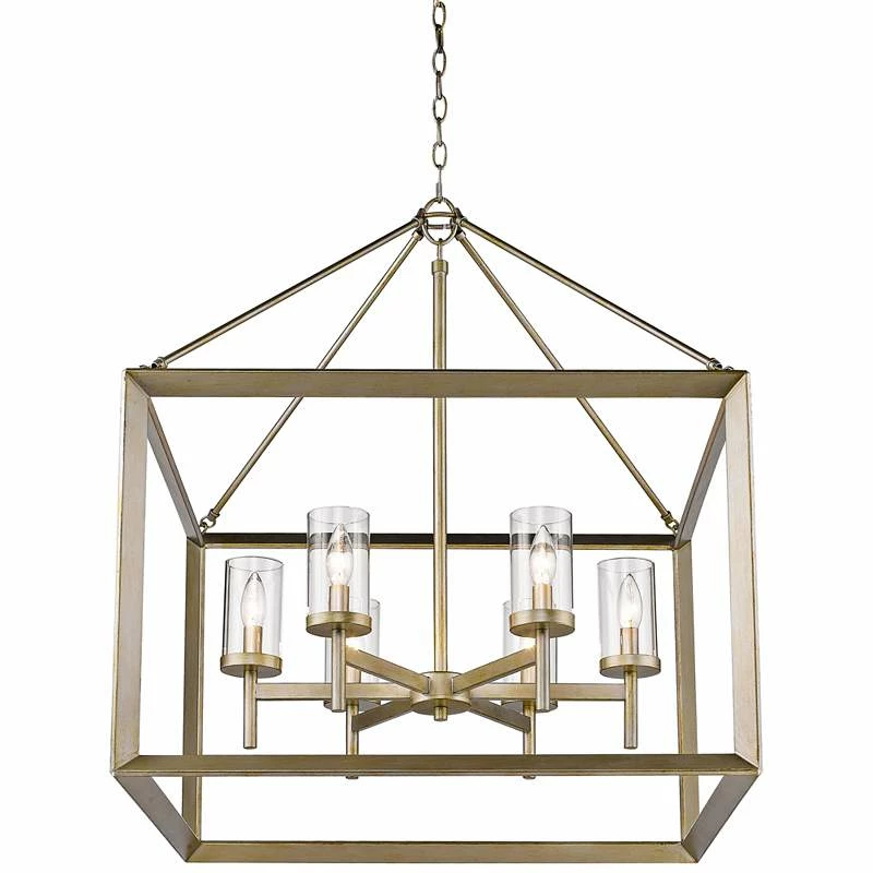Golden Lighting Smyth 26 3/4" Wide White Gold 6-Light Chandelier 3 Golden Lighting Smyth 26 3/4" Wide White Gold 6-Light Chandelier - Image 2