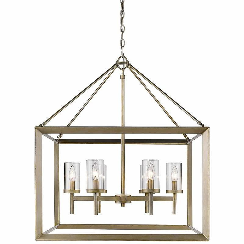 Golden Lighting Smyth 26 3/4" Wide White Gold 6-Light Chandelier 5 Golden Lighting Smyth 26 3/4" Wide White Gold 6-Light Chandelier - Image 4