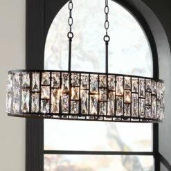 Sofie 31 1/2"W Black Crystal Kitchen Island Light Pendant 9 Sofie 31 1/2"W Black Crystal Kitchen Island Light Pendant -Lighting Sales Shop sofie 31 and one half inchw black crystal kitchen island light pendant 64r90cropped