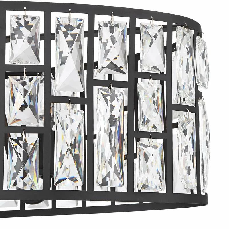 Sofie 31 1/2"W Black Crystal Kitchen Island Light Pendant 6 Sofie 31 1/2"W Black Crystal Kitchen Island Light Pendant - Image 4