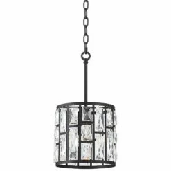Sofie 8 1/2" Wide Black And Crystal Mini Pendant Light -Lighting Sales Shop sofie 8 and one half inch wide black and crystal mini pendant light 64t34