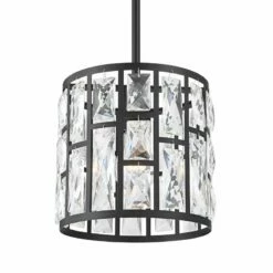Sofie 8 1/2" Wide Black And Crystal Mini Pendant Light -Lighting Sales Shop sofie 8 and one half inch wide black and crystal mini pendant light 64t34views1