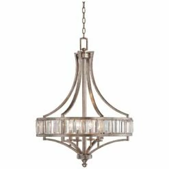 Soft Silver 4-Light 24" Wide Crystal Chandelier -Lighting Sales Shop soft silver 4 light 24 inch wide crystal chandelier w7027