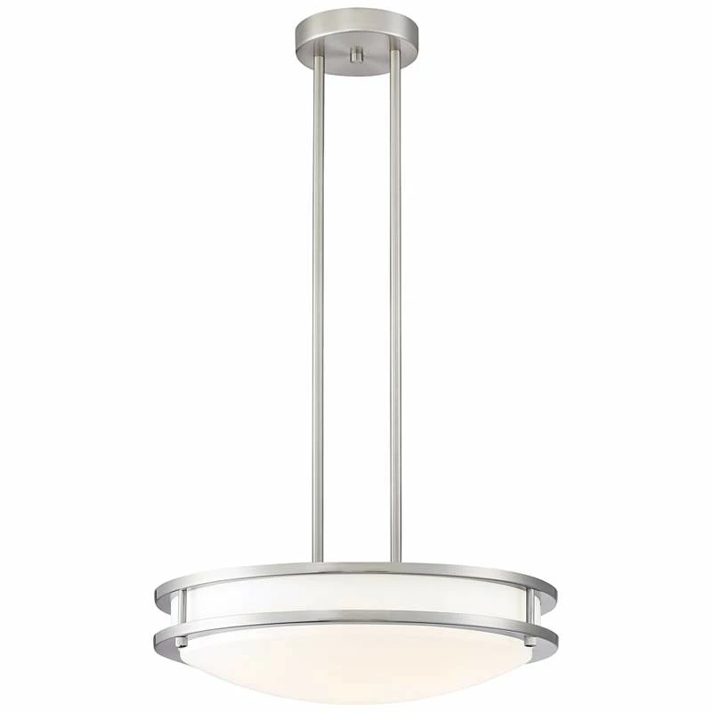 Solero 16" Wide Brushed Nickel LED Pendant Light 4 Solero 16" Wide Brushed Nickel LED Pendant Light - Image 2