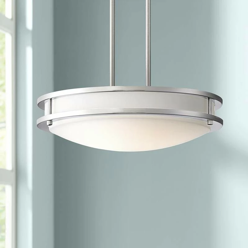 Solero 16" Wide Brushed Nickel LED Pendant Light 3 Solero 16" Wide Brushed Nickel LED Pendant Light